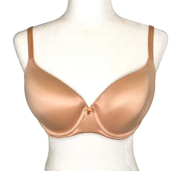 Victoria's Secret Beige Lined Demi Underwire Bra Adjustable Straps 34DD - Picture 1 of 8